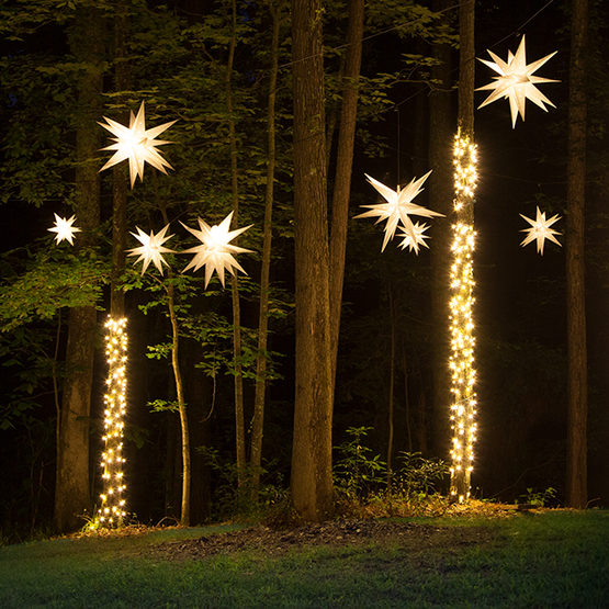 Gingerbread World European Christmas Market - Moravian Star Lanterns and Christmas Lighting