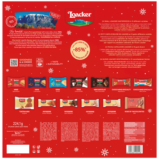 Gingerbread World European Christmas Market - Loacker Creme Wafer Cookies Advent Calendar