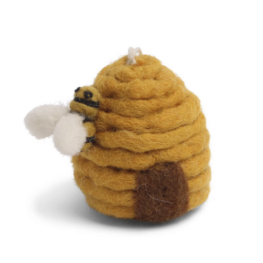 Gingerbread World European Market - Gry and Sif Felted Wool Ornaments - Bee Hive