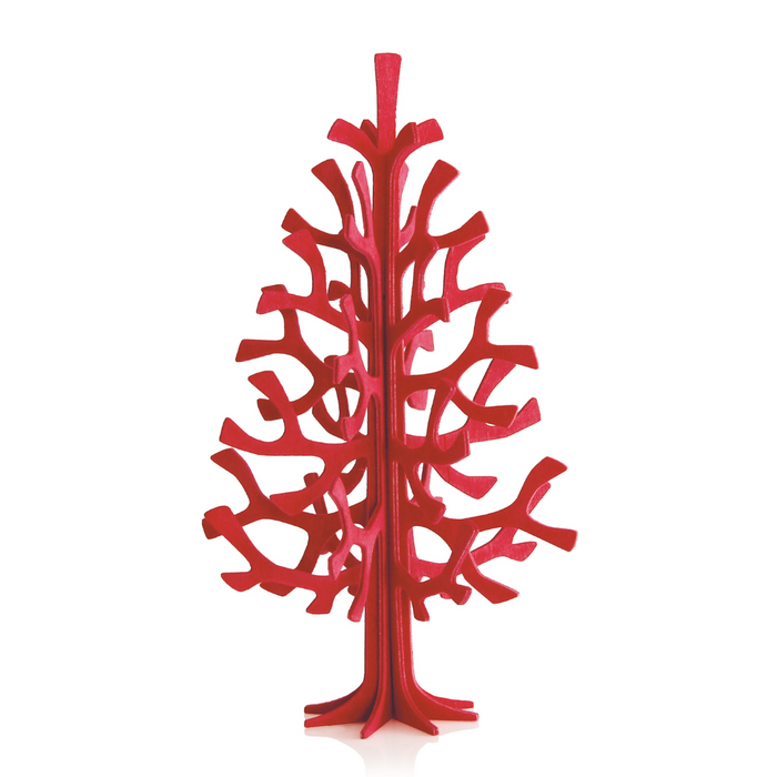 Lovi Finland "Spruce Tree" 3D Puzzle, 14 cm, Bright Red