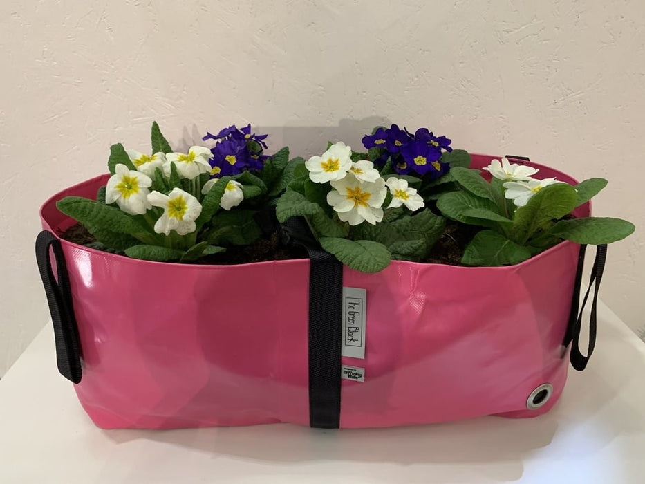Blooming Walls Canada The Green Block Plant Bag - Medium - Pink filled with florals