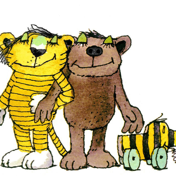 Beautiful Gift Chest for a Young Family at Christmas Illustrated with Janosch's Little Tiger and Little Bear