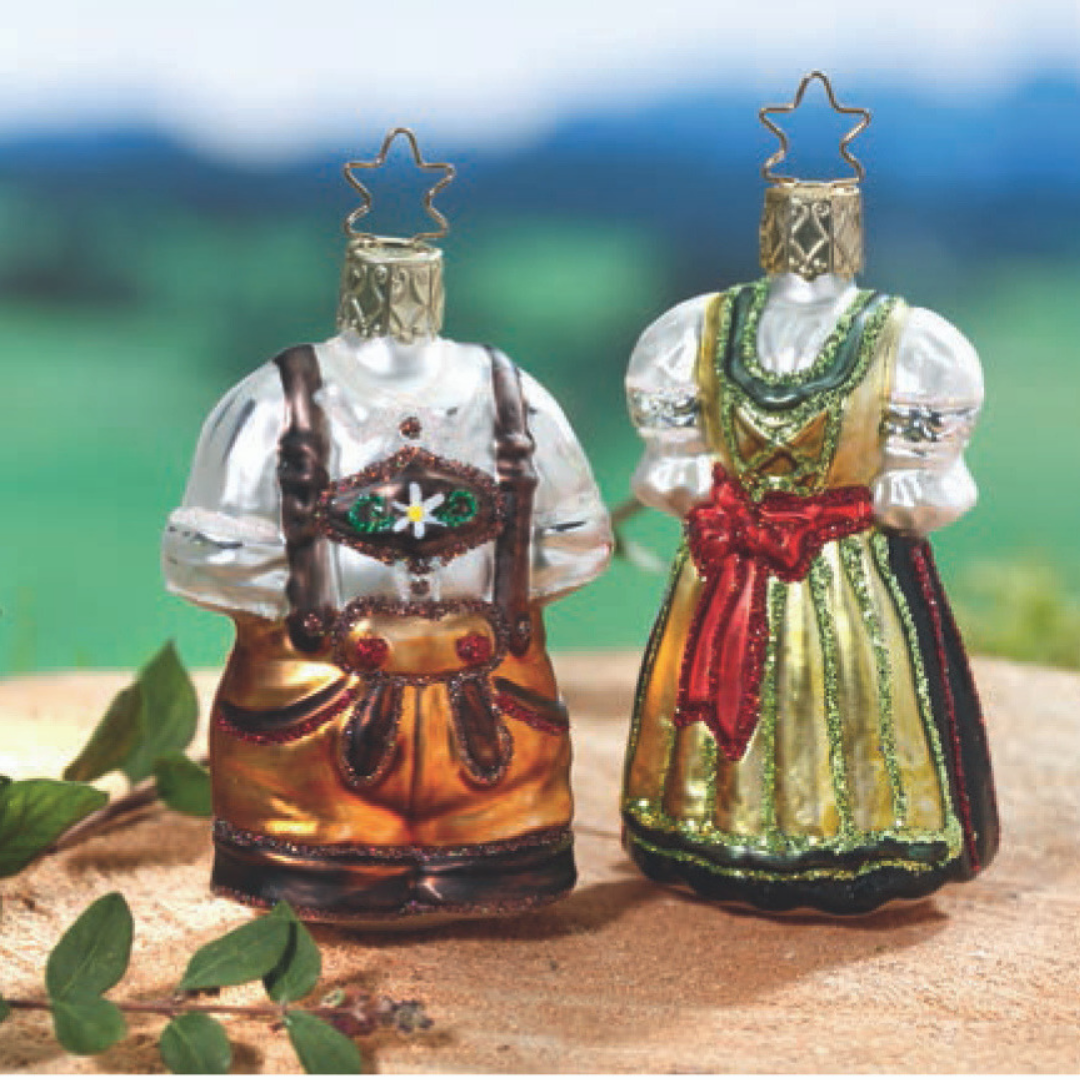 Gingerbread World German Christmas Market - Bavarian Christmas Glass Ornaments