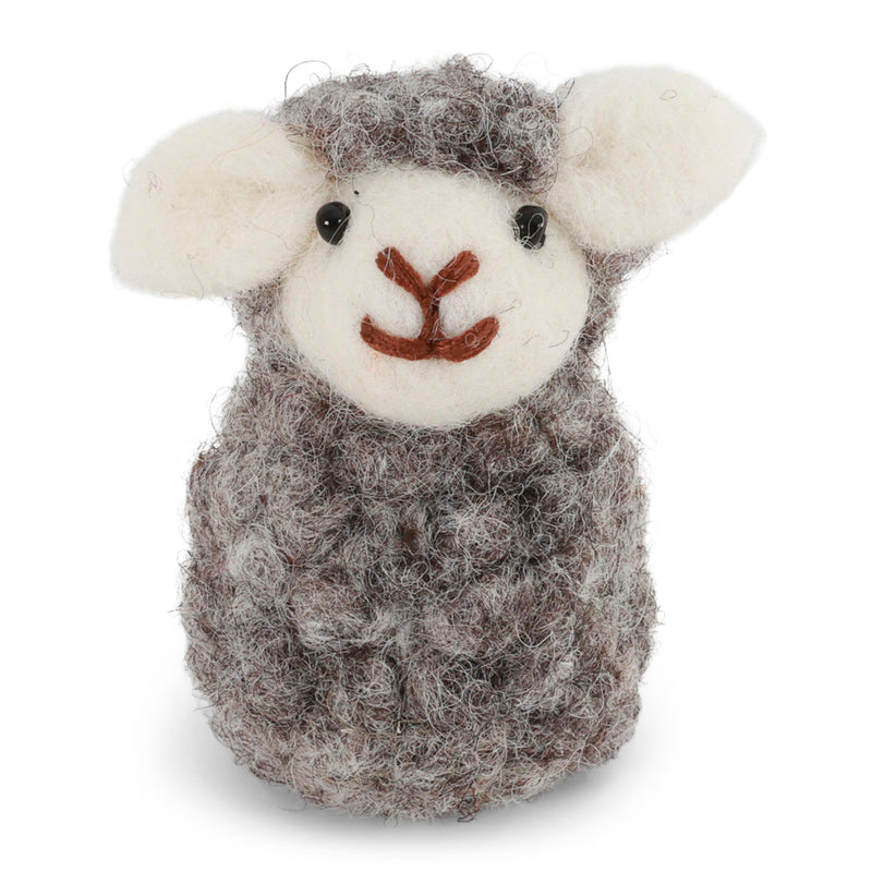 Gry & Sif Felted Wool Ornament - Baby Sheep, Sitting
