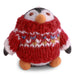 Handmade Gry & Sif felted wool penguin ornament wearing a bright red sweater.