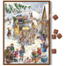 Gingerbread World Richard Sellmer Vintage Print Advent Calendar with Milk Chocolate - Horse Drawn Carriage S002