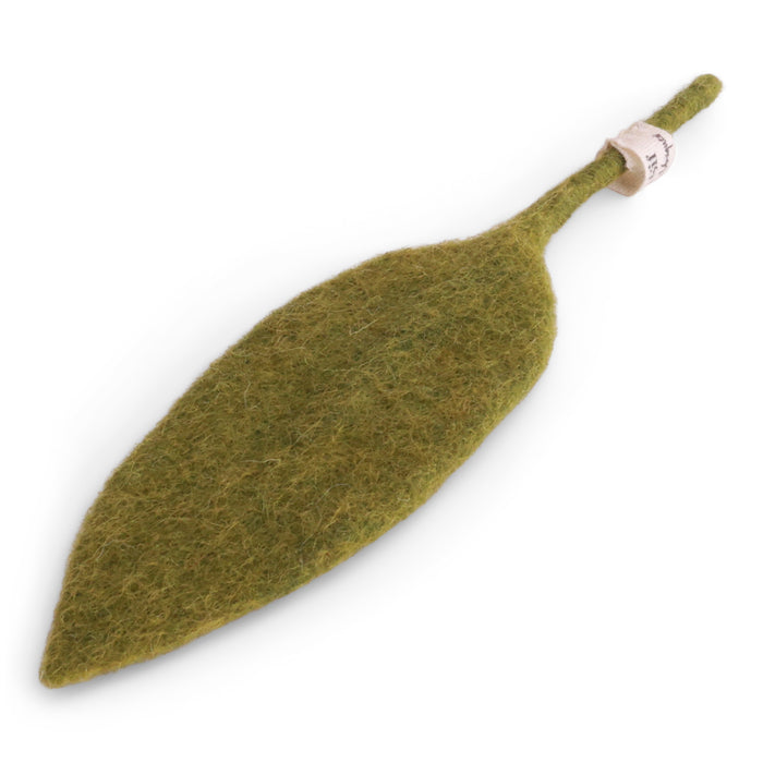 Gry & Sif handmade felt Single Meadow Leaf stem crafted from New Zealand wool.