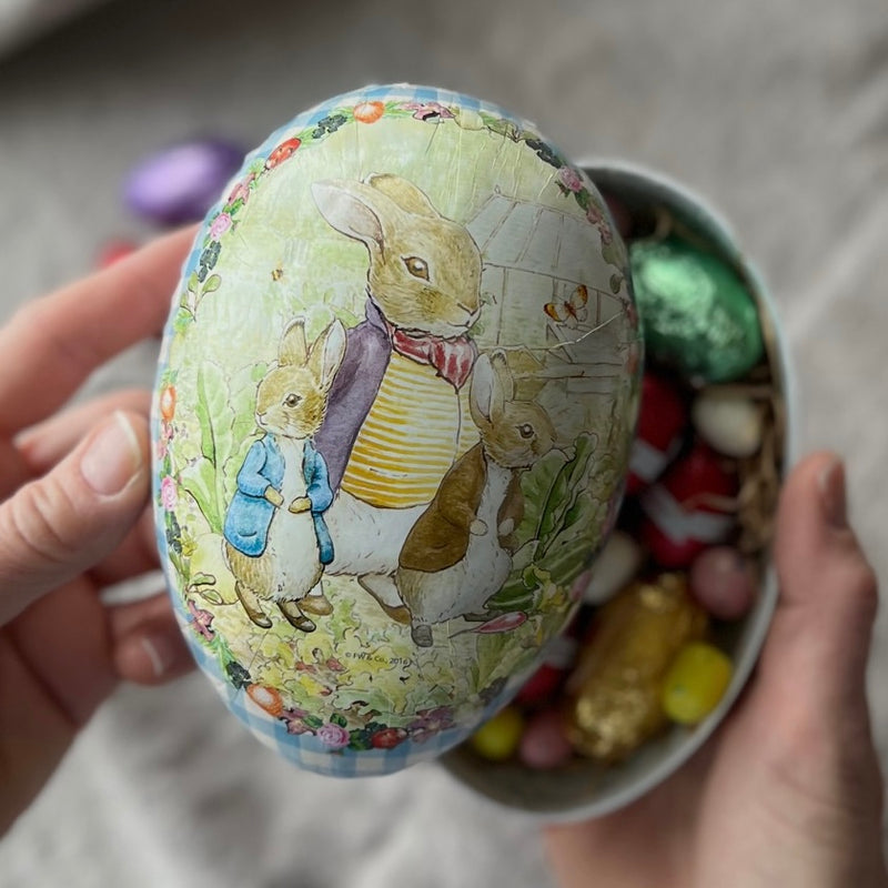 Paper Mâché Easter Egg Gift Box - Beatrix Potter, 15 cm