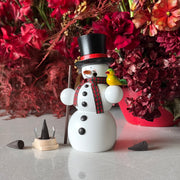 Gingerbread World Seiffener Volkskunst Friendly Snowman Smokers - Gentleman 12213