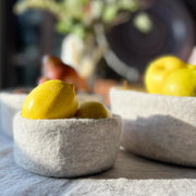 Gingerbread World European Market - Gry and Sif Felted Wool Housewares - Bowls Natural Grey in 3 sizes 12033