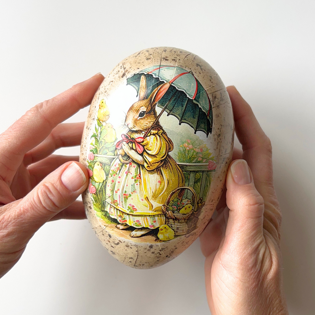 Vintage Paper Mache Fillable Easter Eggs — Gingerbread World