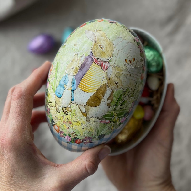 Paper Mâché Easter Egg Gift Box - Beatrix Potter, 15 cm