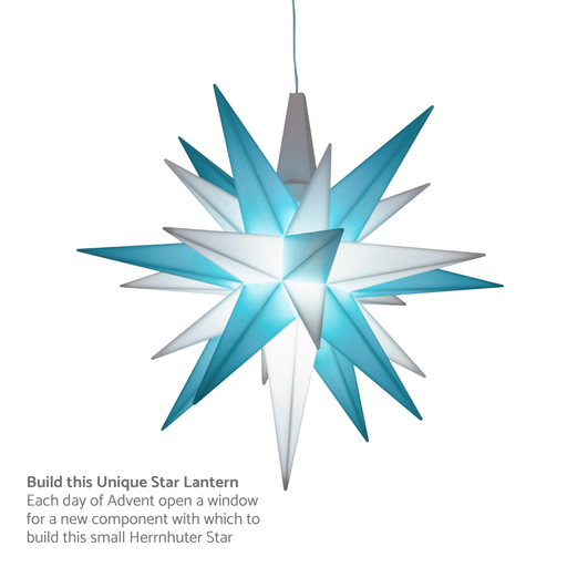 Gingerbread World Herrnhuter Sterne Canada - Herrnhuter Moravian Advent Star Advent Calendar 2026 - Limited Edition Turquoise and White