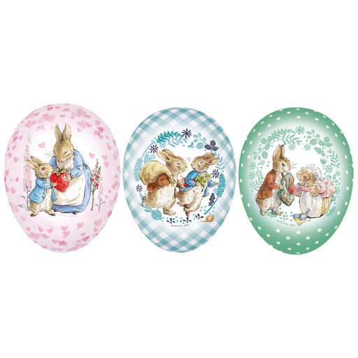 Gingerbread World European Easter Market – Paper Mache Fillable Egg Gift Box - Beatrix Potter Peter Rabbit Storybook Motifs 15 cm 5011506 – 3 Delightful Motifs