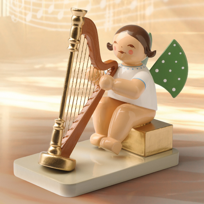 Gingerbread World Wendt und Kuehn Canada - Wendt & Kühn Gruenhainichen Angel – Angel with Concert Harp Sitting 111 Years of Wendt & Kühn Anniversary Angel 2026