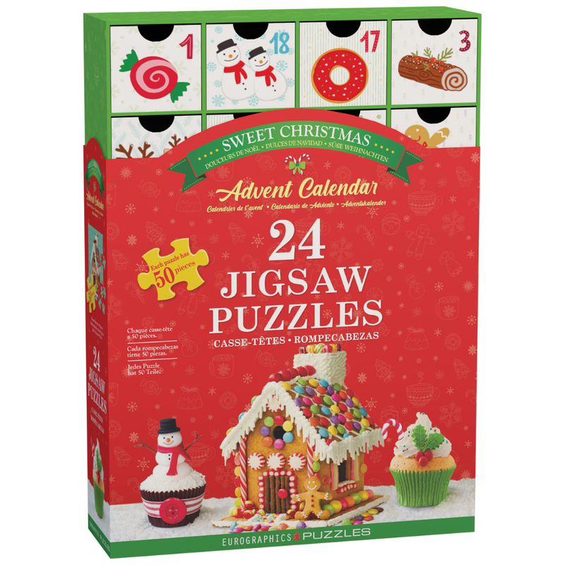 Gingerbrad World Advent Calendar Shop - Jigsaw Puzzle Calendar Sweet Christmas 8924-5666