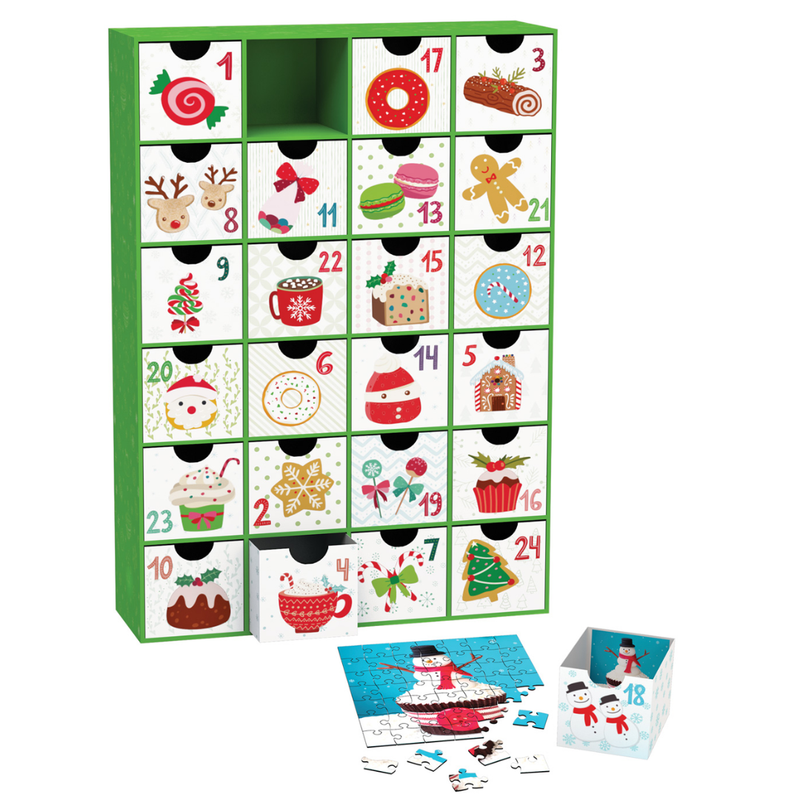 Gingerbrad World Advent Calendar Shop - Jigsaw Puzzle Calendar Sweet Christmas 8924-5666
