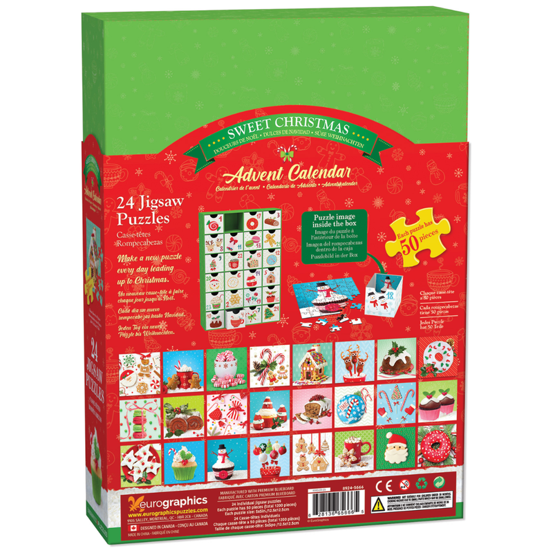 Gingerbrad World Advent Calendar Shop - Jigsaw Puzzle Calendar Sweet Christmas 8924-5666
