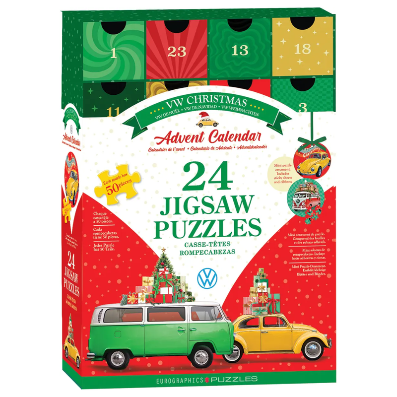 Gingerbrad World Advent Calendar Shop - Jigsaw Puzzle Calendar Volkswagen Vintage Automobiles 8924-6062