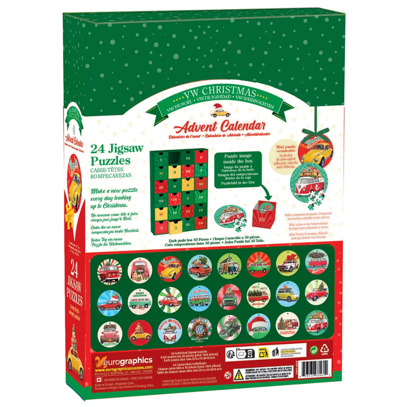 Gingerbrad World Advent Calendar Shop - Jigsaw Puzzle Calendar Volkswagen Vintage Automobiles 8924-6062
