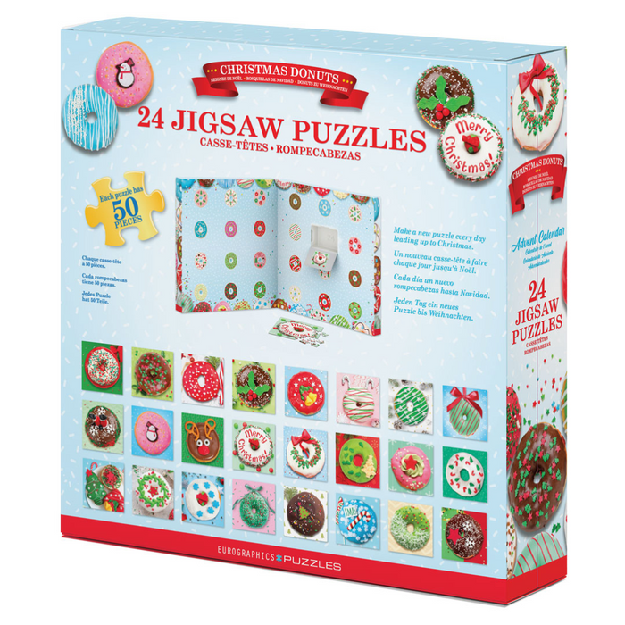 Gingerbread World Advent Calendar Shop - Eurographics Jigsaw Puzzle Calendar Christmas Donuts 9924-5806 