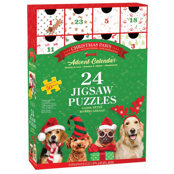 Gingerbread World Advent Calendar Shop - Eurographics Jigsaw Puzzle Calendar For Dog Lovers 8924-5921