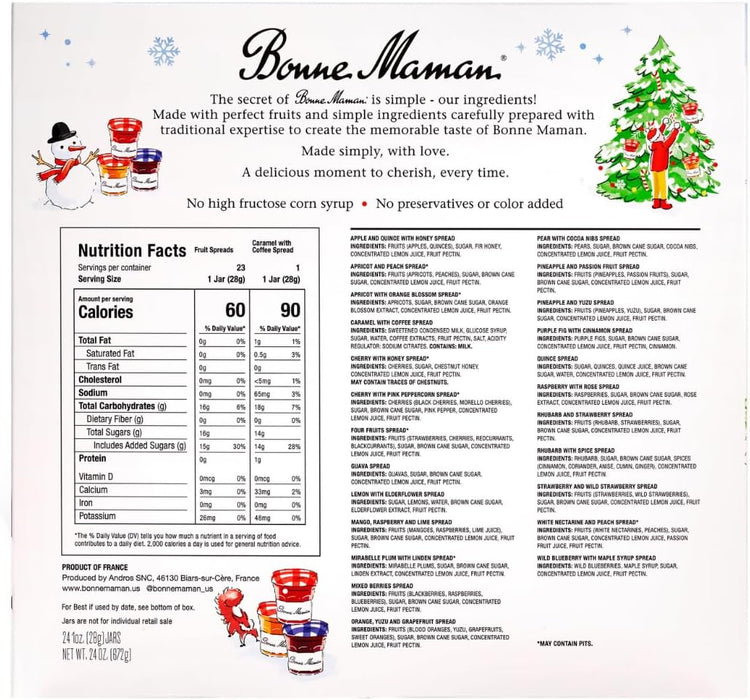 Bonne Maman 2024 Limited Edition Advent Calendar 24 jams & jellies