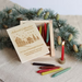 Five Bees Yard Beeswax Advent Candle Calendar with 24 handmade beeswax candles, brass holder and reusable wooden keepsake box | Gingerbread World European Christmas