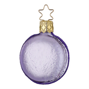 Gingerbread World European Christmas - Inge-Glas Manufaktur Blown Glass Ornament - Macaron Purple