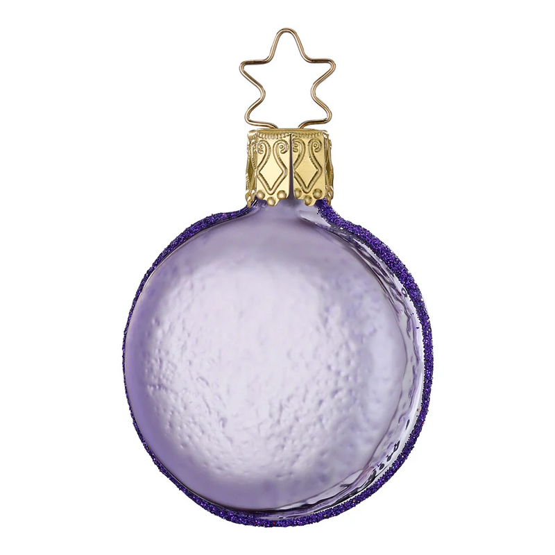 Gingerbread World European Christmas - Inge-Glas Manufaktur Blown Glass Ornament - Macaron Purple