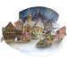 Gingerbread World European Christmas - Richard Sellmer Verlag Vintage Free Standing Paper Advent Calendar Moonlit Village 933