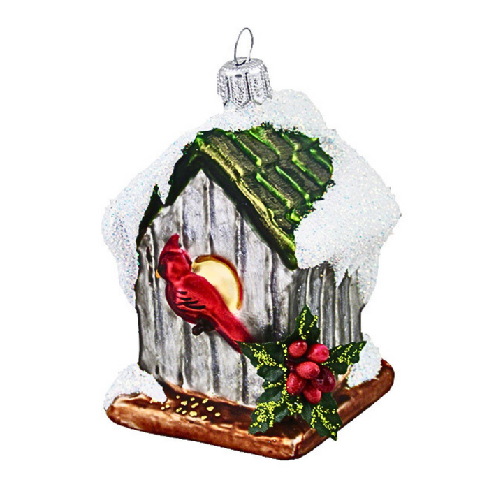 Gingerbread World European Christmas Market - Bird House with Cardinals H187802