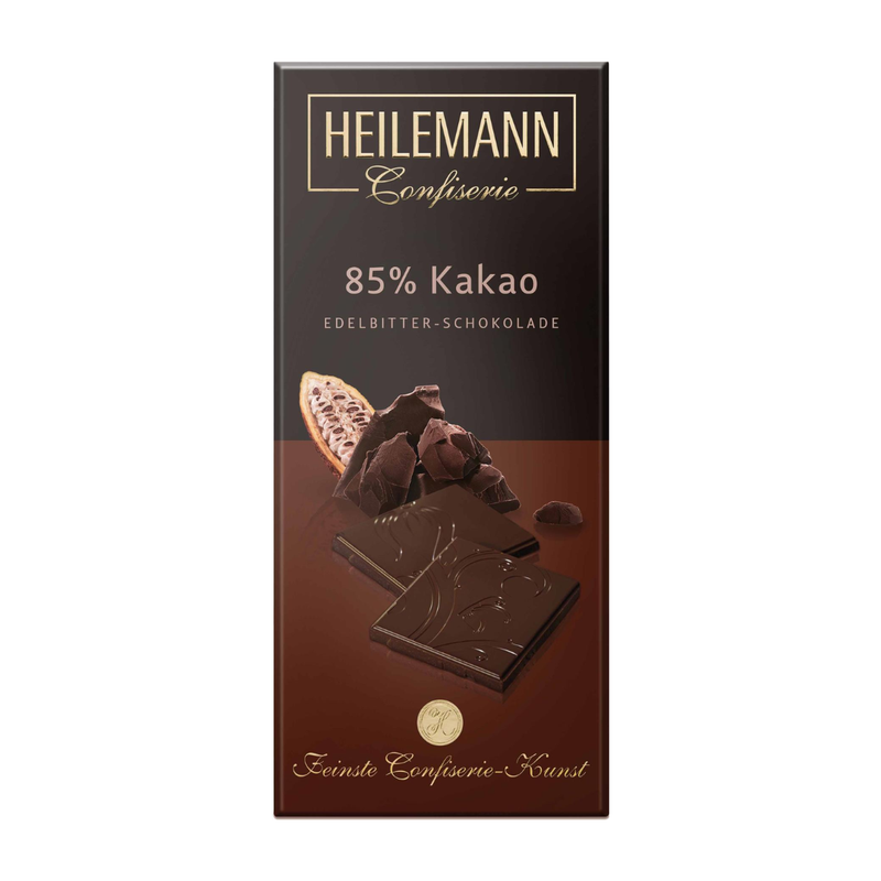 Heilemann 85% extra dark chocolate bar premium German chocolate 80 g – Gingerbread World European Christmas