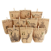 DIY Advent Calendar paper bags with numbered kraft bags for a fill-your-own Christmas countdown | Gingerbread World European Christmas