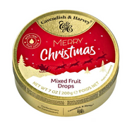 Gingerbread World European Christmas Market - Cavendish and Harvey Fruit Hard Candies - Christmas Gift Tin Mixed Fruit Drops