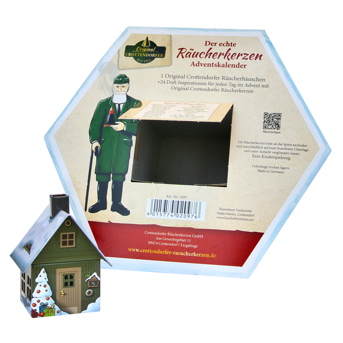 Gingerbread World European Christmas Market - Crottendorfer Raucherkerzen Incense Cone Advent Calendar Pyramid