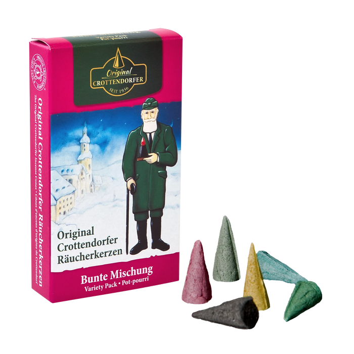 Gingerbread World European Christmas Market - Crottendorfer Raucherkerzen Incense Cone Assorted Festive Scents