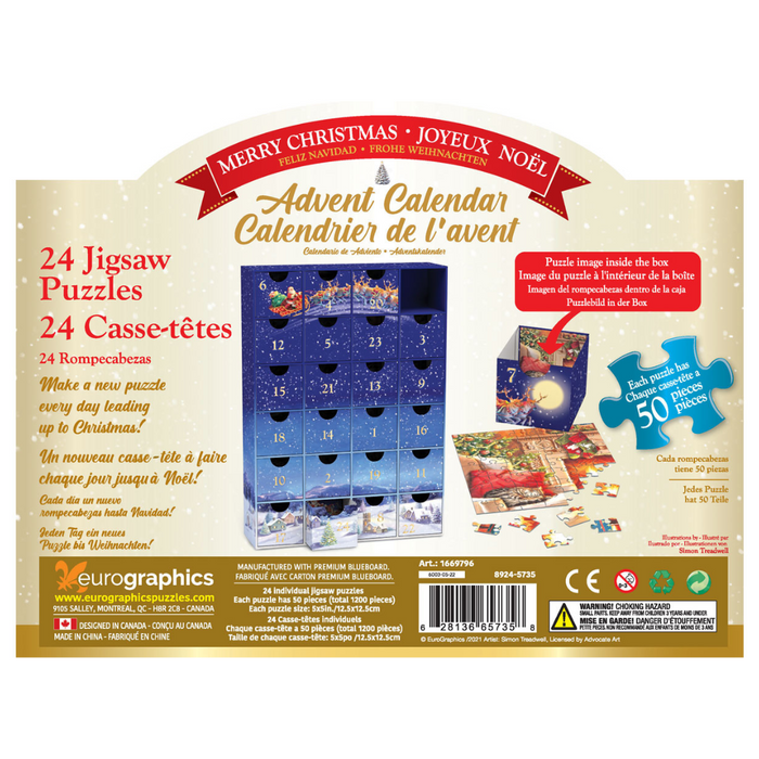 Gingerbread World European Christmas Market - Eurographics Puzzle Advent Calendar