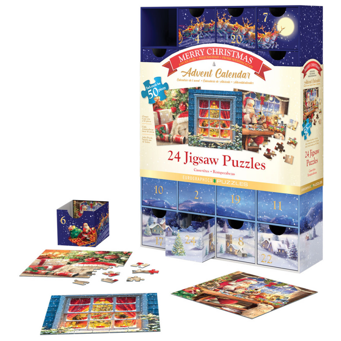 Gingerbread World European Christmas Market - Eurographics Puzzle Advent Calendar