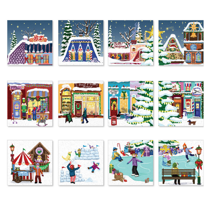 Gingerbread World European Christmas Market - Eurographics Puzzle Book Style Advent Calendar