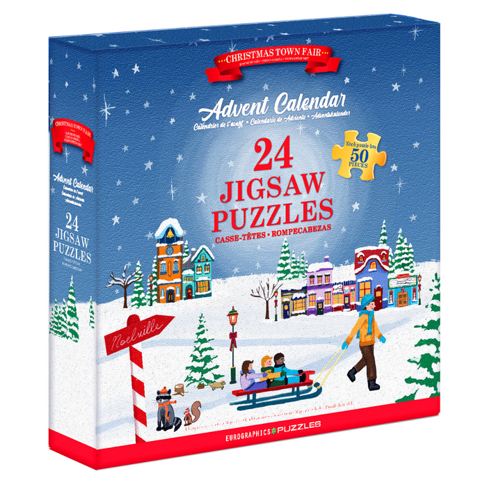 Gingerbread World European Christmas Market - Eurographics Puzzle Book Style Advent Calendar