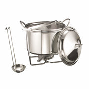 Five-piece stainless steel Feuerzangenbowle set for German fire punch with pot, burner and sugar cone tray – Gingerbread World European Christmas