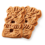Hellema Spekulatius (Speculoos) spiced biscuits in a decorative Delft Blue collectible gift tin.
