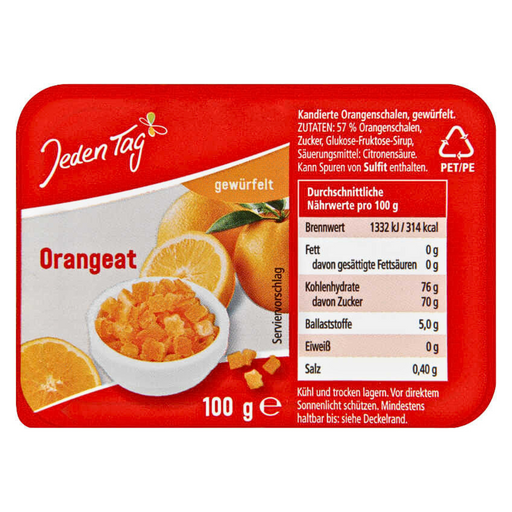 Gingerbread World European Christmas Market - Jeden Tag Zitronat Candied Orange Peel 100 g