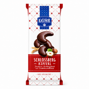Kastner Austrian Schlossberg dark chocolate covered hazelnut crescent cookies 140 g – Gingerbread World European Christmas