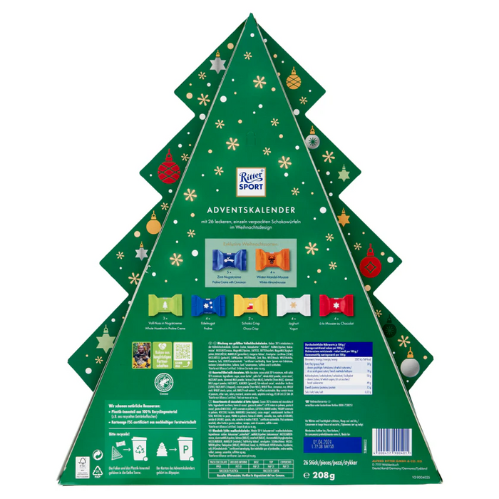 Gingerbread World European Christmas Market - Ritter Sport Advent Calendar - Christmas Tree Shaped