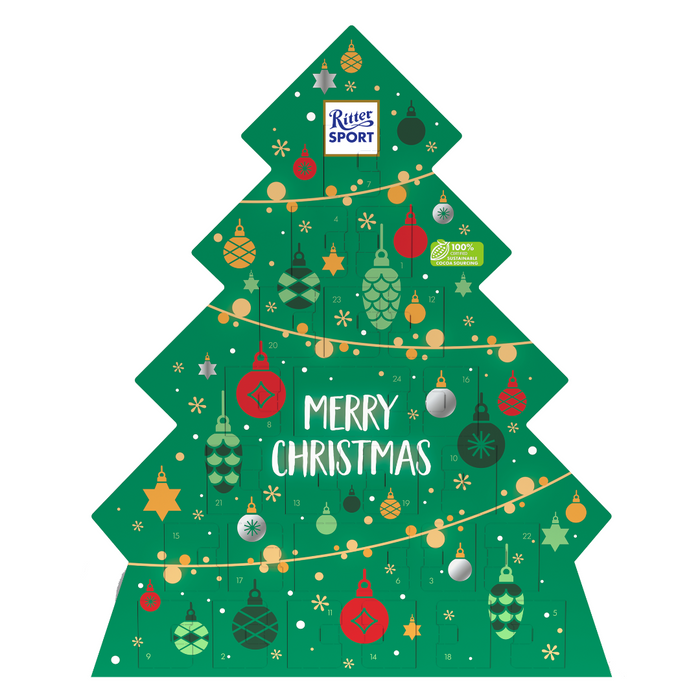 Gingerbread World European Christmas Market - Ritter Sport Advent Calendar - Christmas Tree Shaped