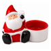 Ceramic Santa Advent candle holder in red and white designed to hold a 5 cm European countdown pillar candle.