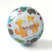 Fillable paper mâché Christmas bauble gift boxes with nostalgic children’s holiday scenes, handmade in Germany