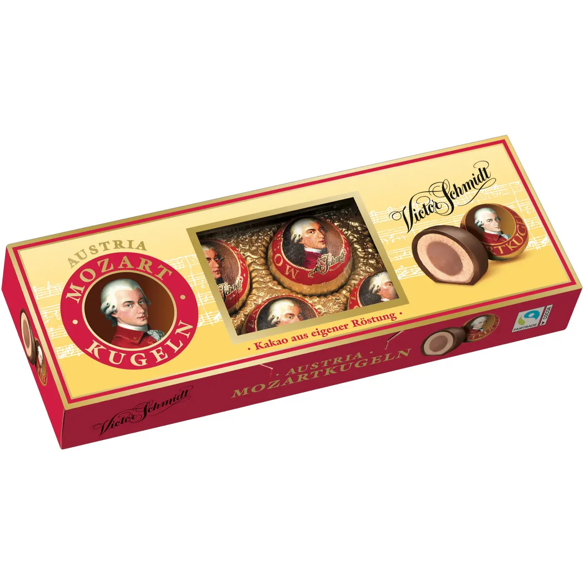 Victor Schmidt Mozart Kugeln – Fairtrade Austrian Chocolates, Gift